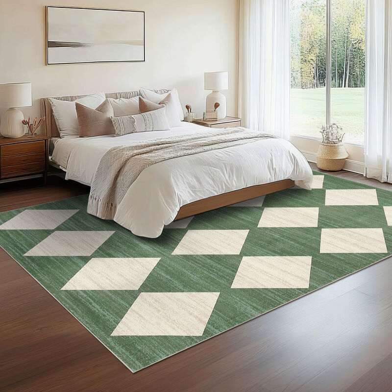 9X12 FT Living Room Rug Washable Area Rug for Bedroom Classroom Low Pile image number 5