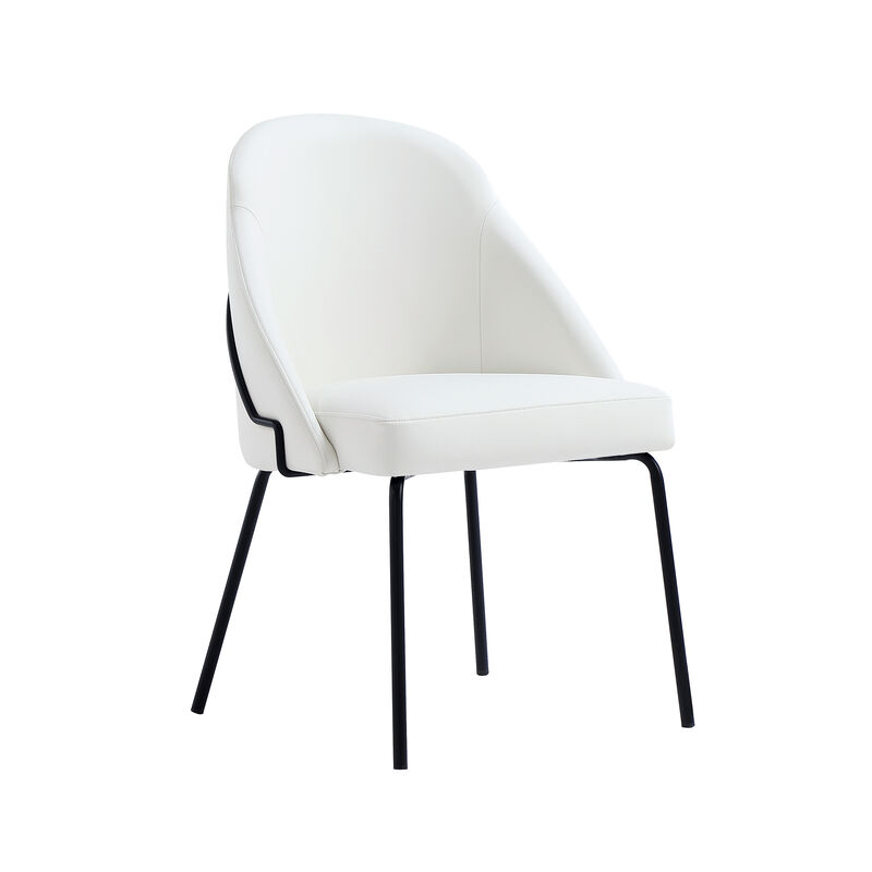 Gracie Dining Chairs in White and Black (Set of 2)