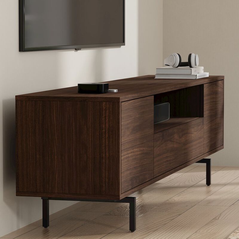 Comfort Pointe Avichi Walnut Laminate 3 Door TV Console