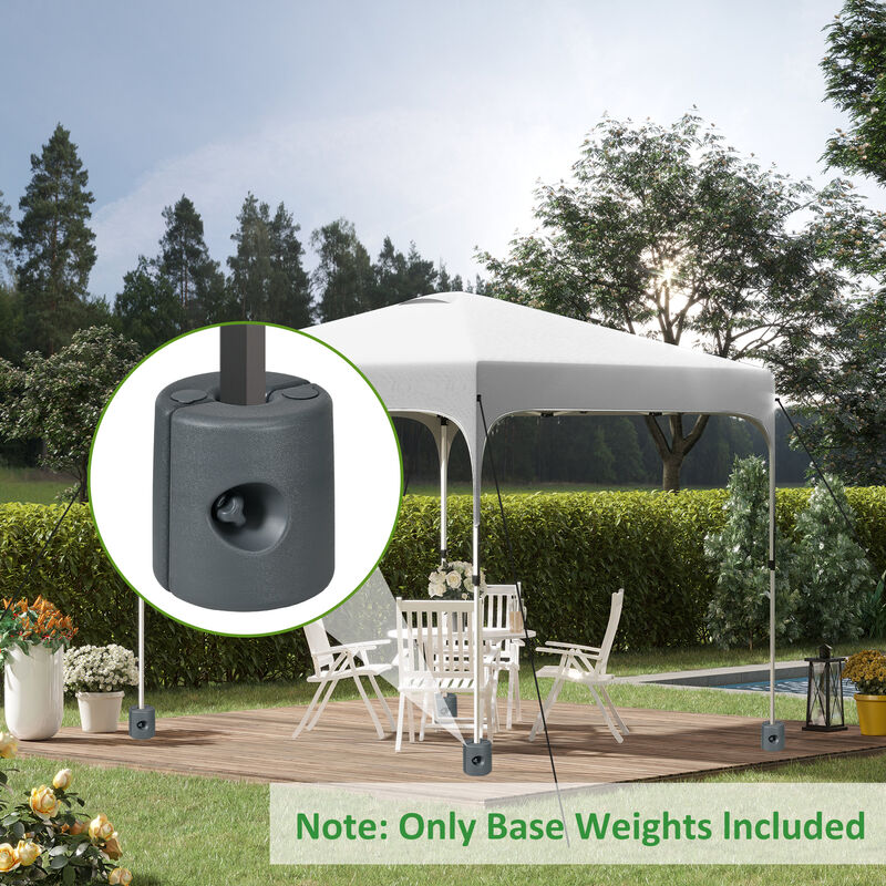 Outsunny Canopy Weights Set of 4, Tent Weights for Pop up Canopy, HDPE Water or Sand Filled, with Secure Screws, 104LBS