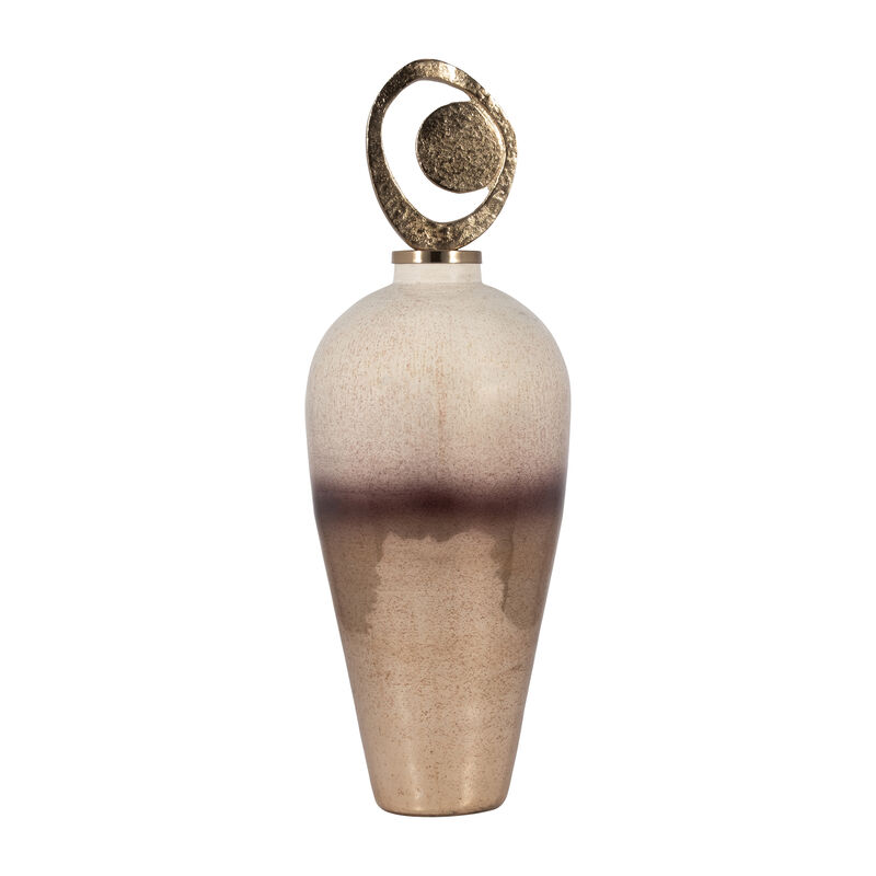 Glass 27" Vase Metal Topper image number 3