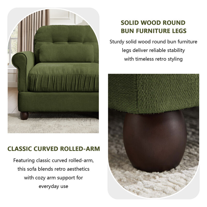 Juspep Mid Century Modern Chenille 3‑Seater Modular Sofa image number 4