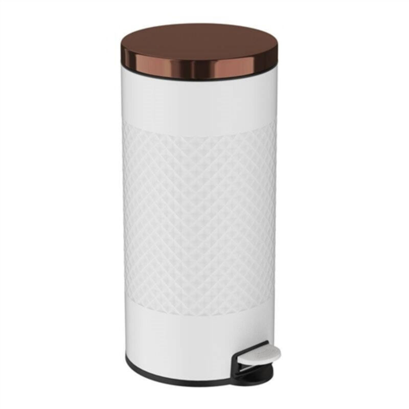 8-Gallon Hands-Free Step-On Trash Can – Durable Metal Waste Bin with Lid