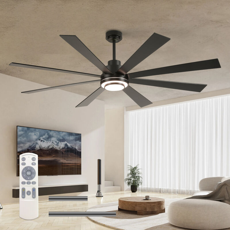 ELEMENT ACE 72-Inch Reversible Blade Ceiling Fan With Dimmable LED Light Kit and Remote Control image number 1