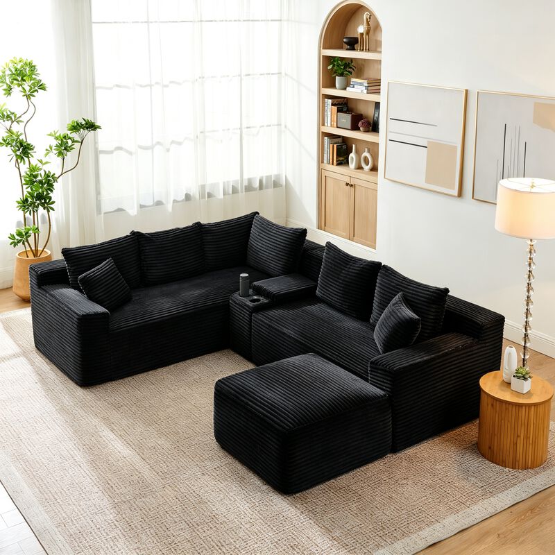 Prink L-Shaped Modular Sectional Sofa image number 1