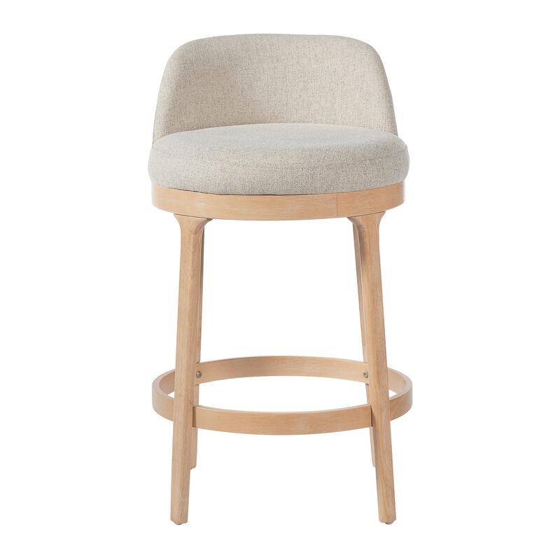Christopher Knight Home Cecile Modern Rubberwood Upholstered Bar Stools (Set of 4) image number 6