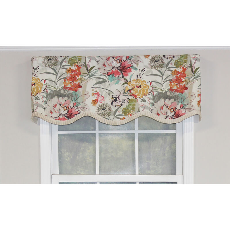 Kira Ruffle Provance 3" Rod Pocket Valance 50" x 16" Multicolor by RLF Home