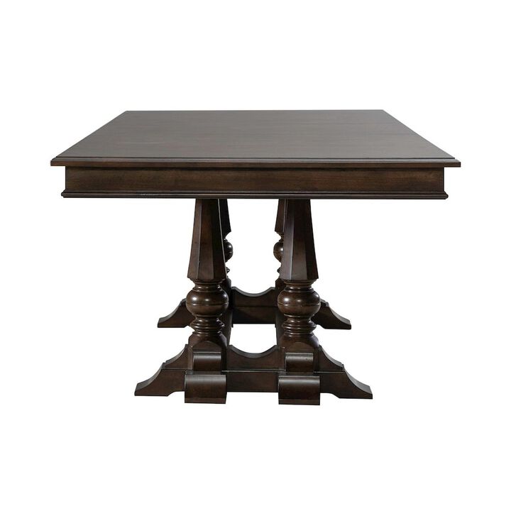 Liberty Furniture 7 Piece Dining Trestle Table Set - 2 Upholstered Chairs, 4 Back Side Chairs