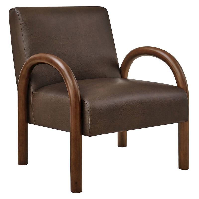 Lunet Faux Leather Upholstered Accent Chair image number 0