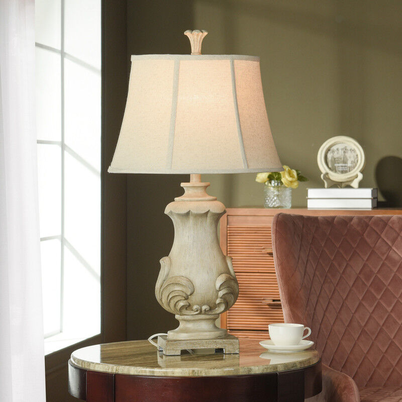 Weathered Scroll Table Lamp