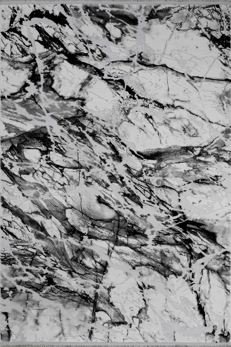 HomeRoots Abstract Area Rug With Fringe image number 0