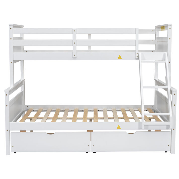 Merax Twin over Full Bunk Bed with Ladder