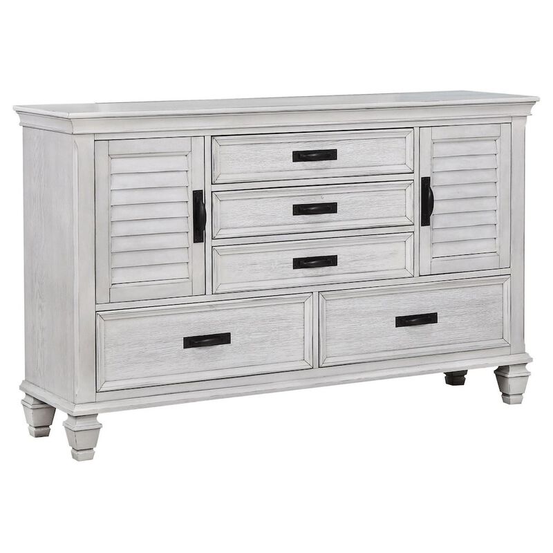 Coaster Co. of America Franco 5-drawer Dresser Distressed White image number 0