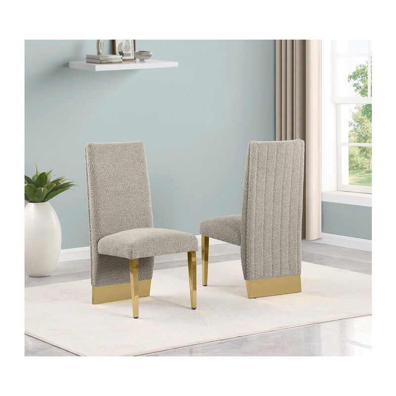 Luxe Gray boucle side chairs - Set of 2