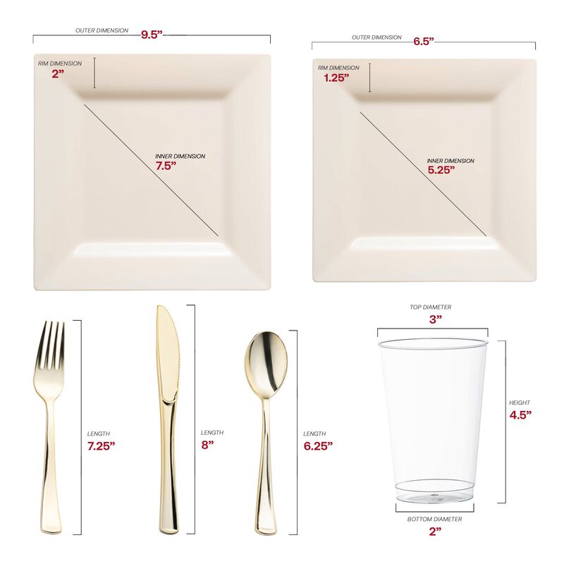 Square Plastic Wedding Value Set (30 Sets) image number 2