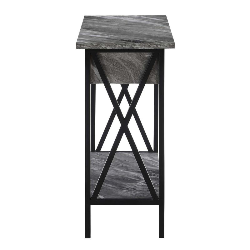 Convenience Concepts Tucson Flip Top End Table with Charging Station