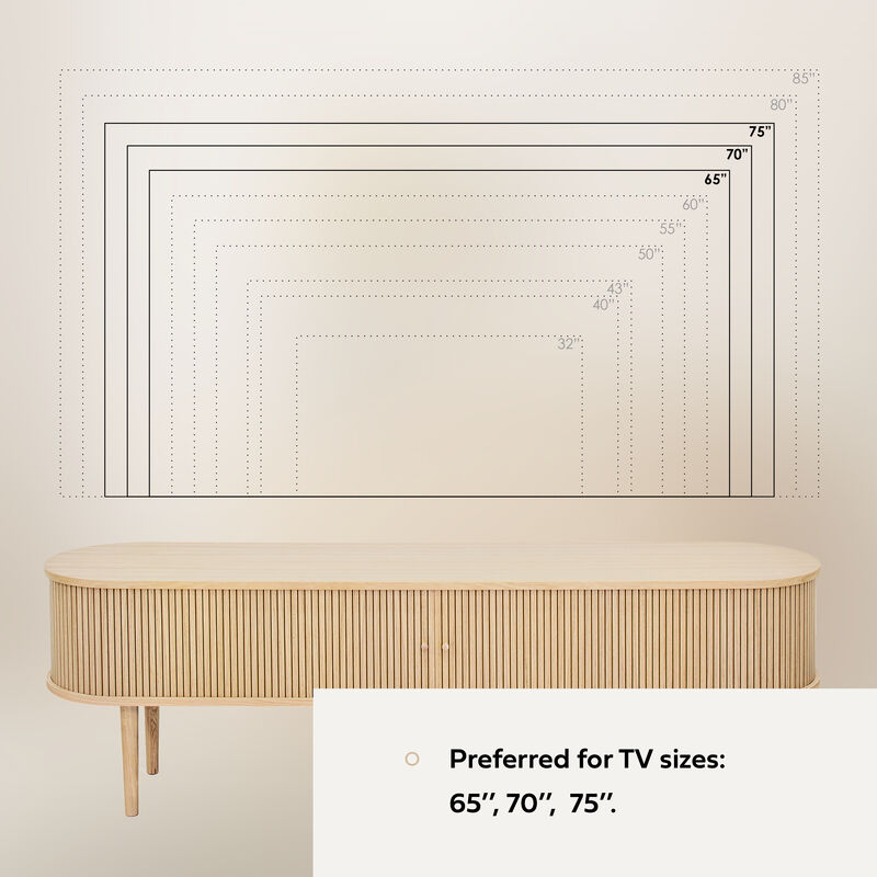 SLIDDO 71 TV Stand with storage.