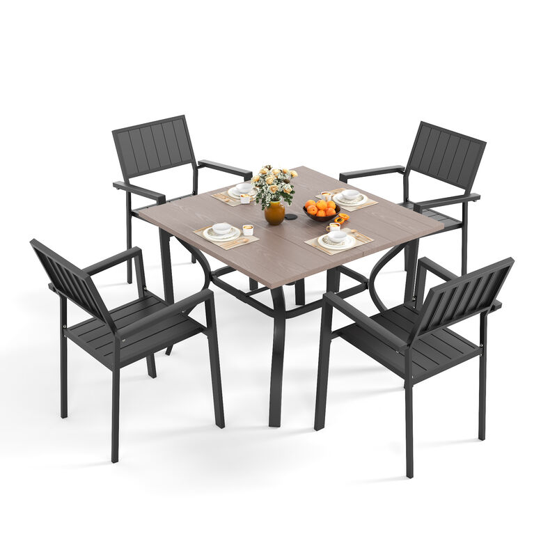 Warzeb 5‑Piece Outdoor Patio Dining Set image number 2