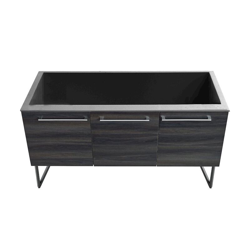 Annecy 60 Black Walnut Bathroom Vanity Cabinet Only (SM-BV226) image number 3