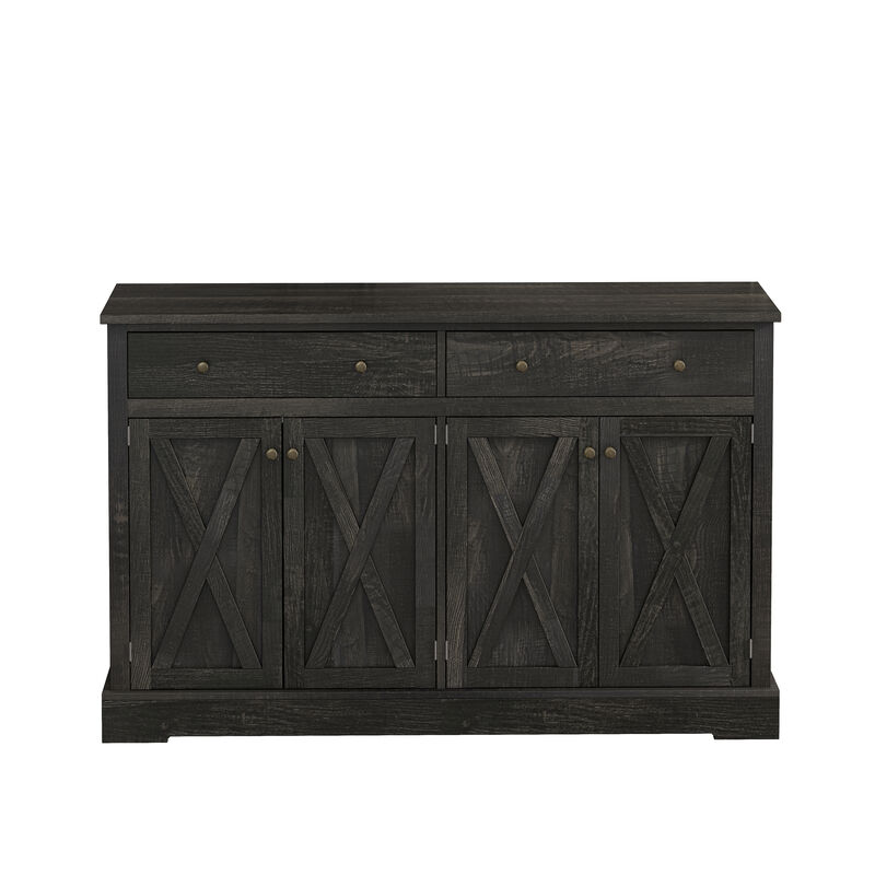 Merax Sideboard Cabinet with 2 Drawers and 4 Doors