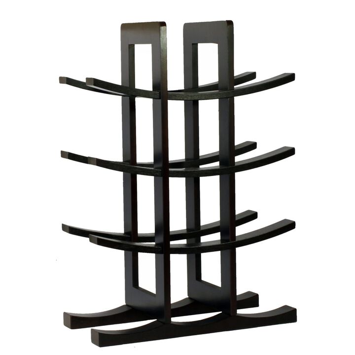 12-Bottle Countertop Wine Rack Space-Saving Organizer for Kitchen & Dining Room