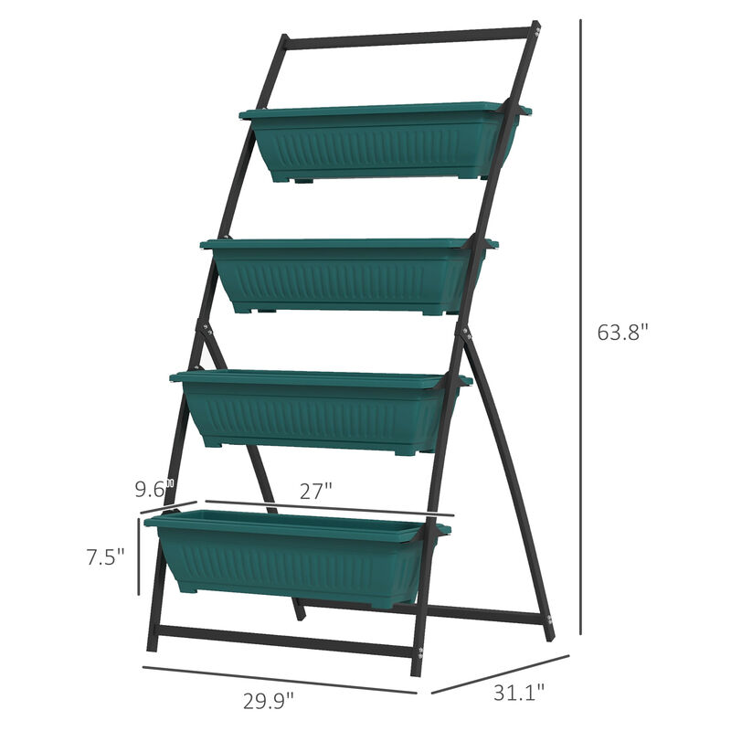 Hivvago 4-Tier Vertical Raised Garden Planter image number 2