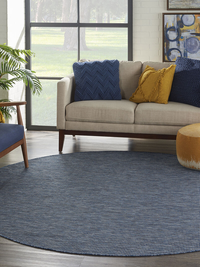 Positano POS01 Navy/Blue 8' x Round Rug image number 7