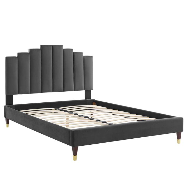 Modway - Elise Queen Performance Velvet Platform Bed