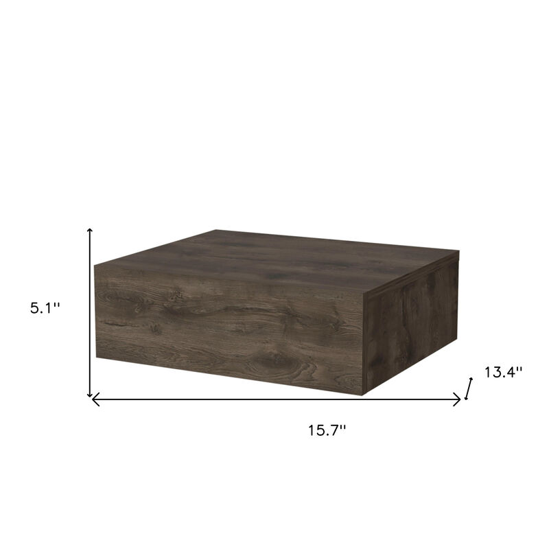 Minimalist Floating Nightstand with 1 Drawer – Faux Wood Bedside Table