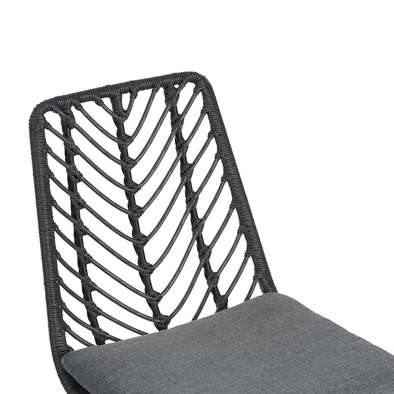 Merax Rattan Outdoor Indoor Dining Chairs 2 Pieces