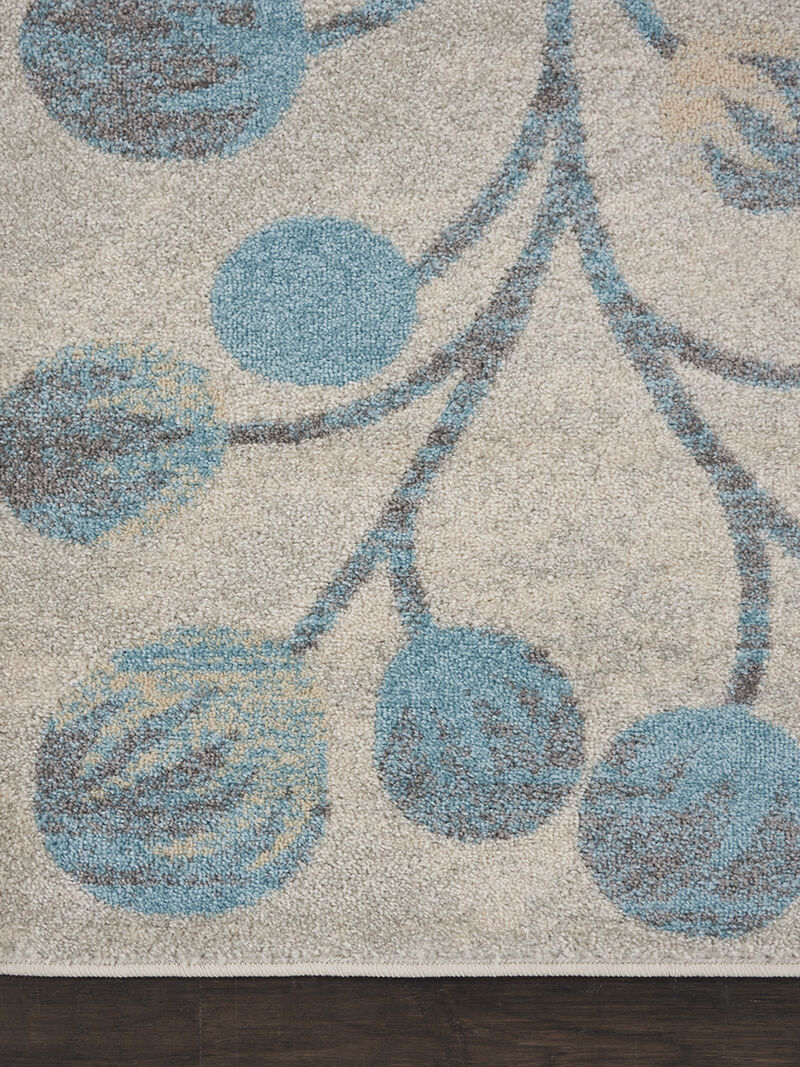 Tranquil TRA03 Ivory/Turquoise 8'10" x 11'10" Rug image number 3
