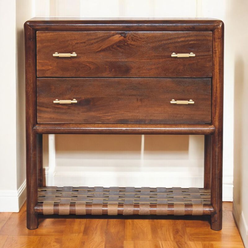 Artisan Furniture Solid Wood Regency Woven 2-Drawer Nightstand