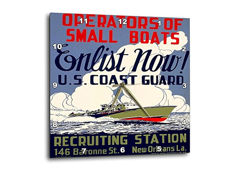 Coast Guard Operators Boats Enlist Now Wall Clock 13 Inch Home Decor image number 2