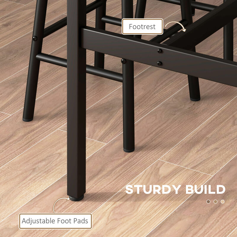 Pub Table Set of 3, Durable Bar Height Furniture with Comfortable Chairs for Indoor or Outdoor Use