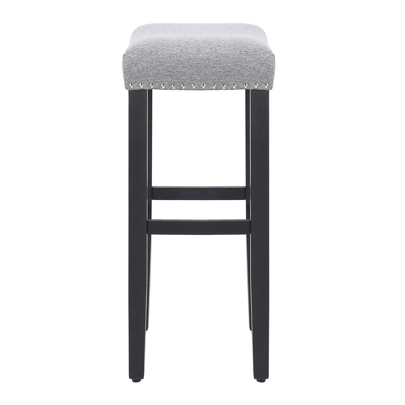 WestinTrends 29" Upholstered Backless Saddle Seat Bar Stool