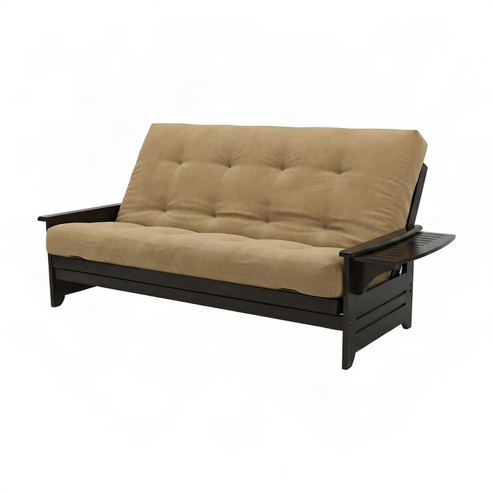 Phoenix Frame/Queen/Espresso Finish/Suede Peat Mattress