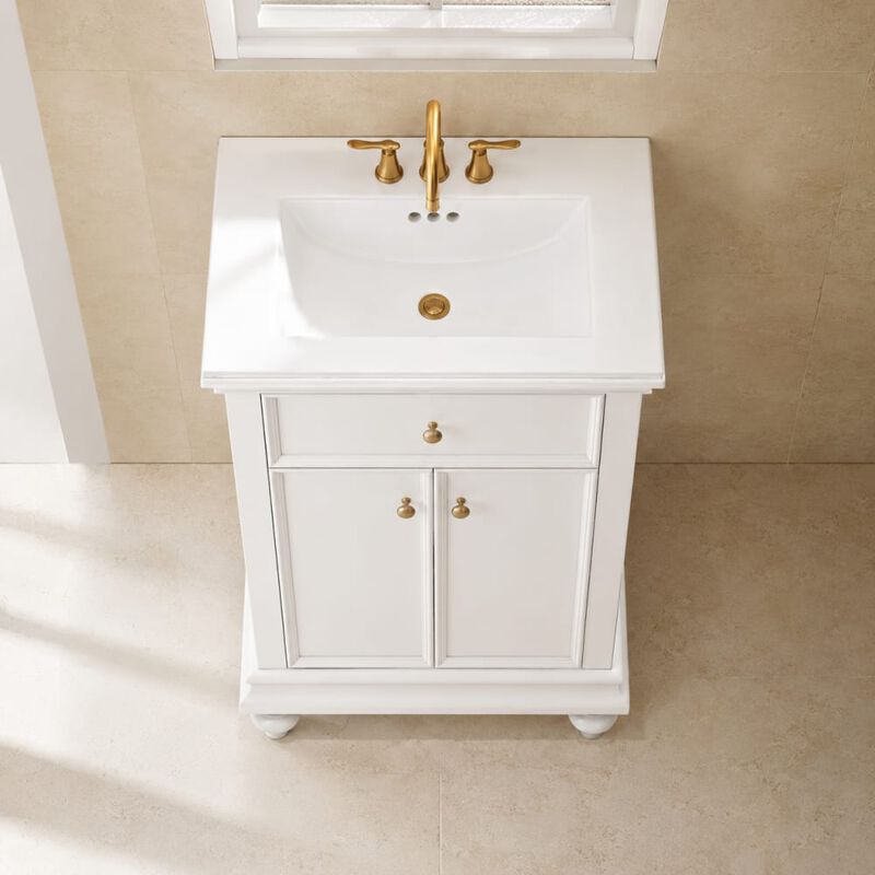 24" Bathroom Vanity with Ceramic Sink image number 3