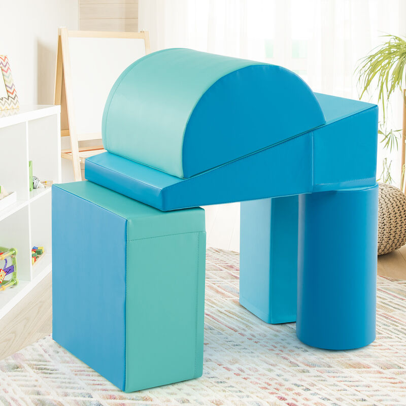 5-Piece Modular Climbing and Crawling Foam Playset for Kids