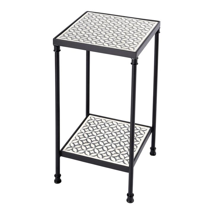 Butler Specialty Lana Resin and Bone Inlay Side Table, Gray