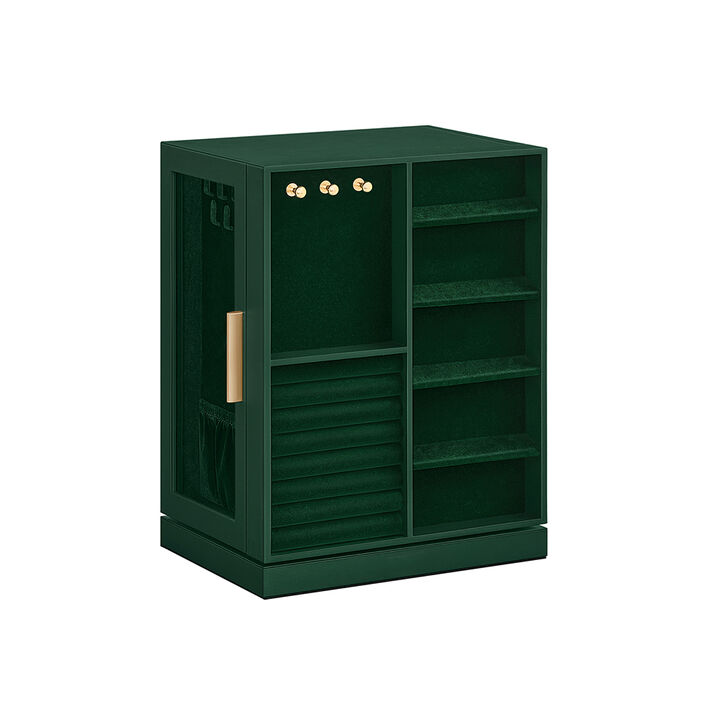 360&deg; Rotating Jewelry Box with Multi-Layer Storage and Elegant Design