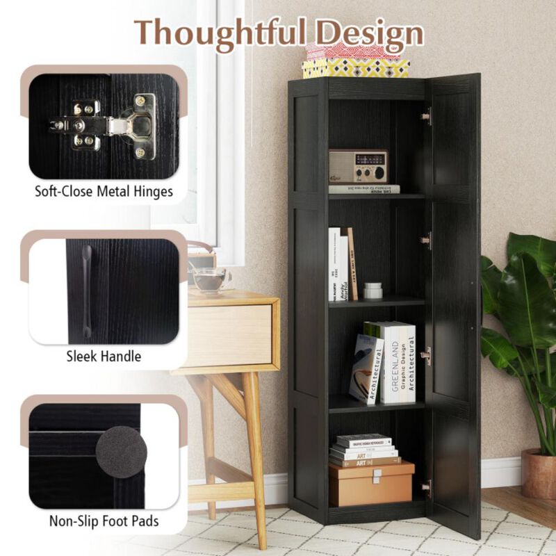 Hivvago Tall Storage Cabinet with 4 Storage Shelves for Bathroom Living Room