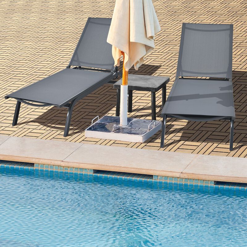 10 Pieces Acacia Wood  Interlocking Check Deck Tiles