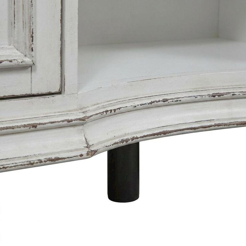 Liberty Furniture Rubberwood Solid Wood Buffet Cabinet with Storage and Drawers Sideboard, White image number 6