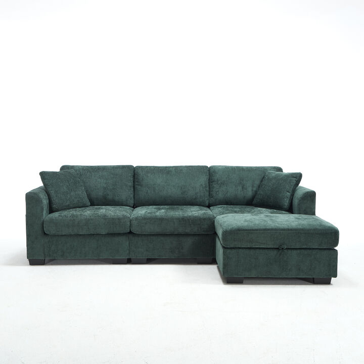 Bomzik Modern Storage Sectional Sofa with Dual USB