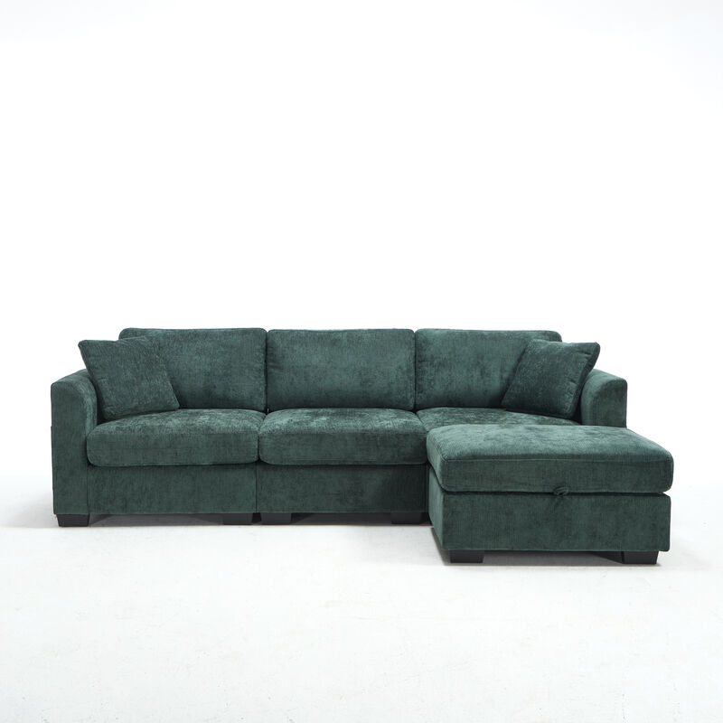 Bomzik Modern Storage Sectional Sofa with Dual USB image number 0