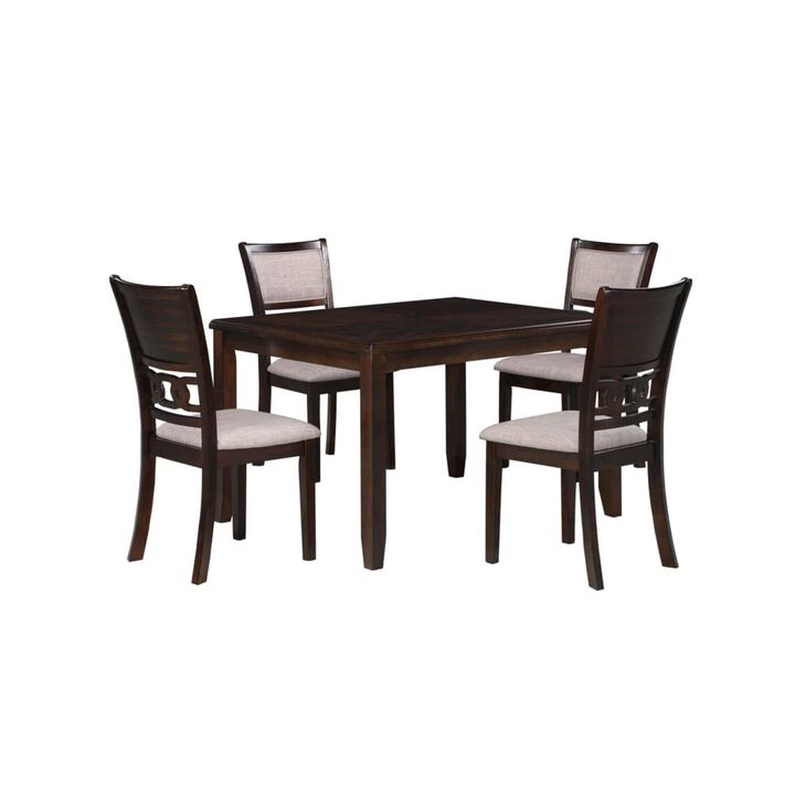Wood Square Dining Table Set for 4 &ndash; Small Kitchen Table Set in Brown