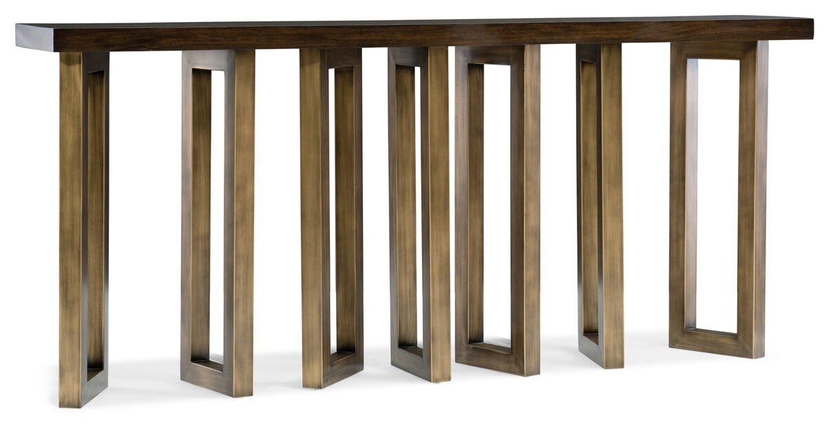 Melange Connelly Hall Console in Dark Wood