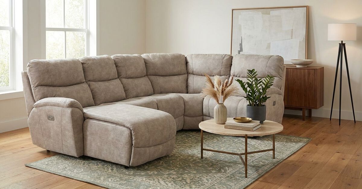 Trouper Stucco 5-Piece Power Sectional with Right Arm Chaise