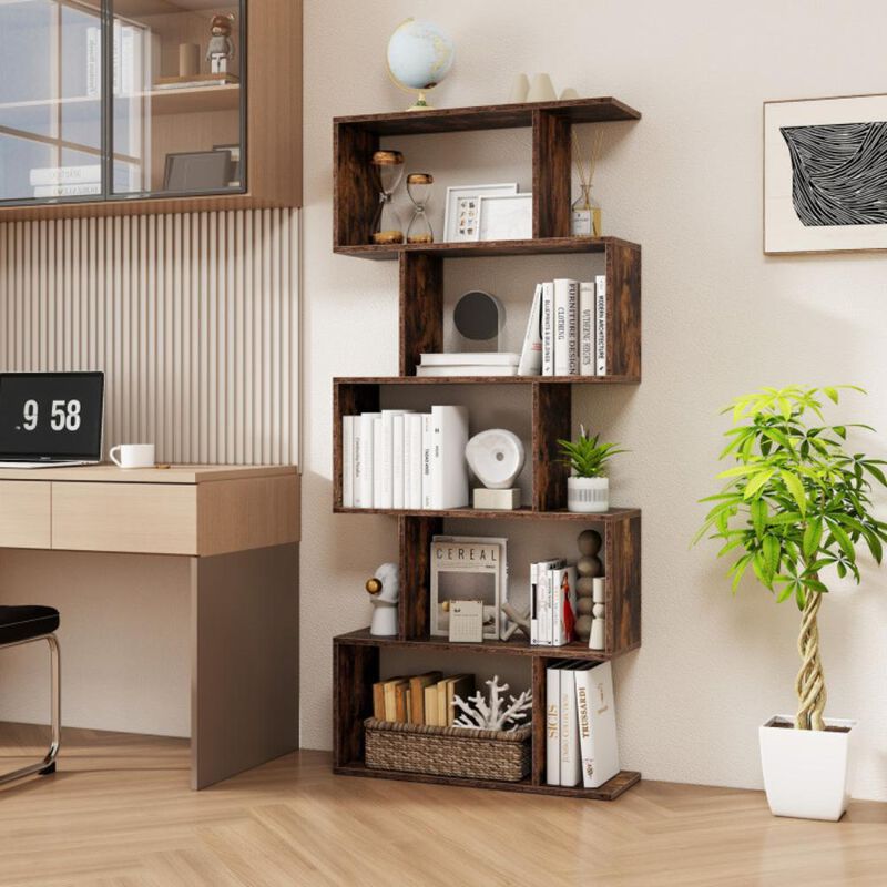 Hivvago 5-Tier Bookshelf with Anti-Toppling Device for Living Room Home Office