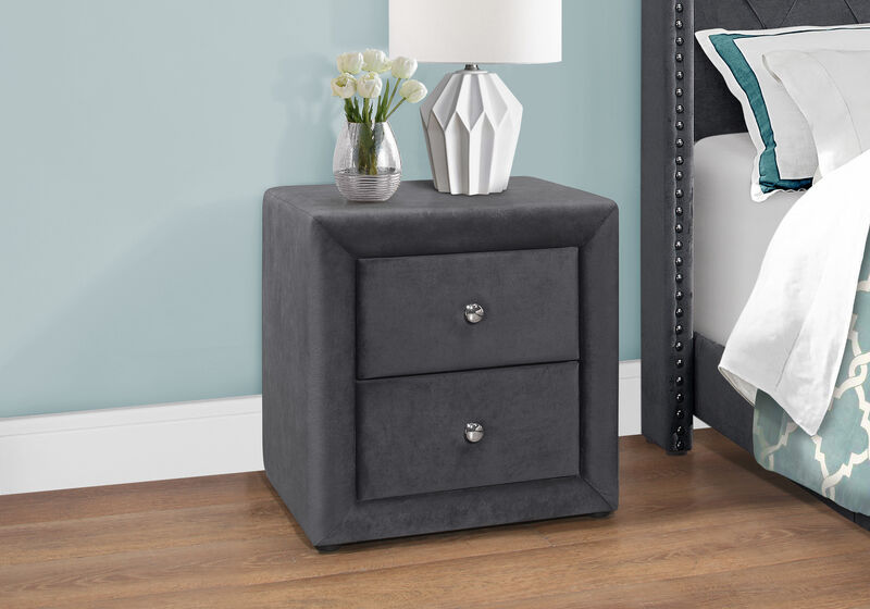 Modern Wooden Nightstand with 2 Drawers – Bedside Storage Table